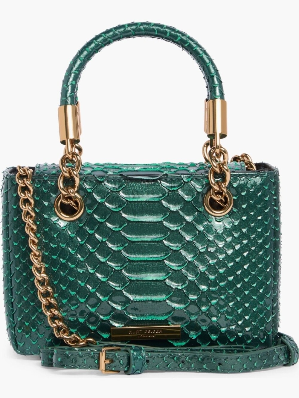 Kurt Geiger Green Snake-Embossed Crossbody Bag w/ Wallet NWT! (Retail $535) - Picture 14 of 16